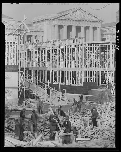 Untitled photo, possibly related to: Emergency defense office construction work. Washington, D.C.