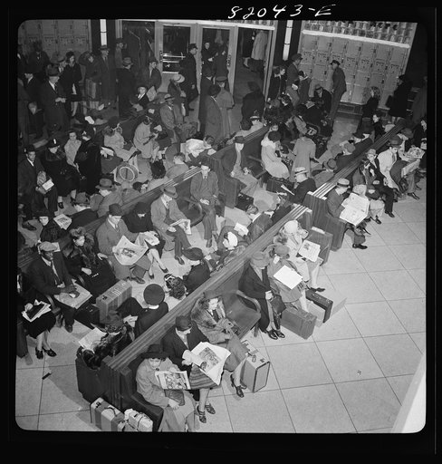 Washington, D.C. Christmas rush in the Greyhound bus terminal