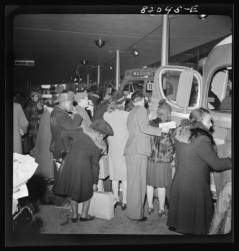Washington, D.C. Christmas rush in the Greyhound bus terminal