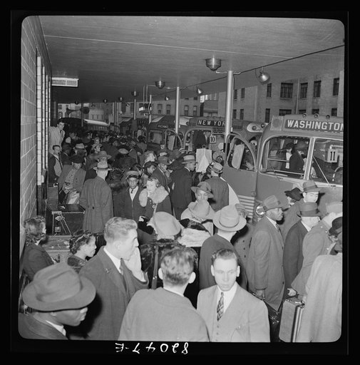 Washington, D.C. Christmas rush in the Greyhound bus terminal