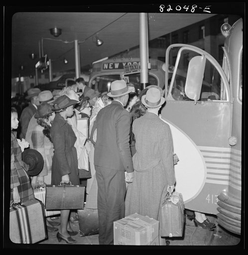Washington, D.C. Christmas rush in the Greyhound bus terminal