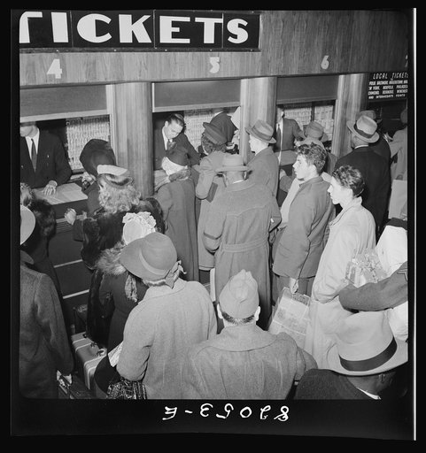 Washington, D.C. Christmas rush in the Greyhound bus terminal