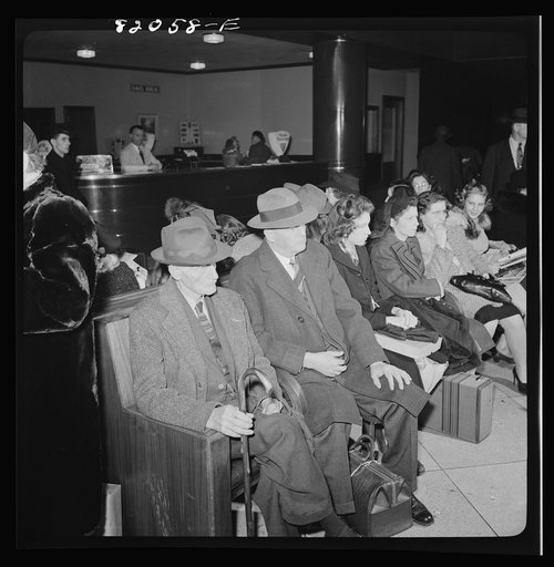 Washington, D.C. Christmas rush in the Greyhound bus terminal