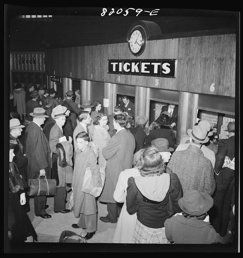 Washington, D.C. Christmas rush in the Greyhound bus terminal
