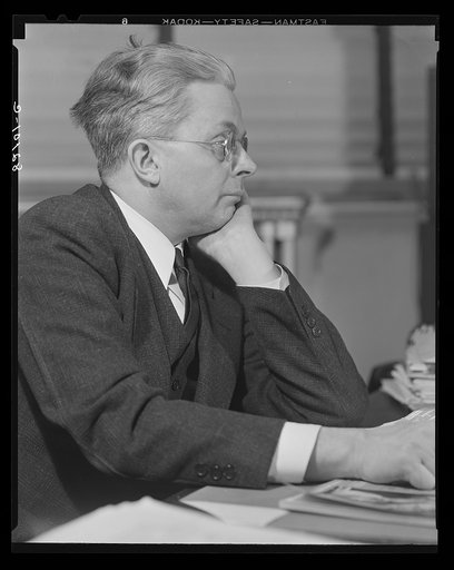 Untitled photo, possibly related to: Washington, D.C. Portrait of Roy E. Stryker, photograph chief of the FSA (Farm Security Administration)