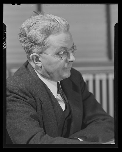 Washington, D.C. Portrait of Roy E. Stryker, photograph chief of the FSA (Farm Security Administration)