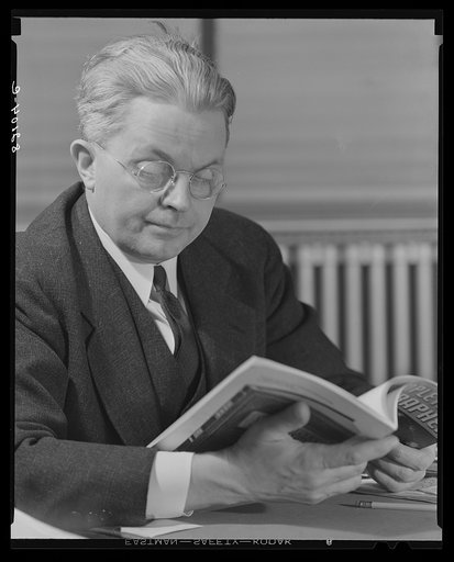 Untitled photo, possibly related to: Washington, D.C. Portrait of Mr. Roy E. Stryker, photograph chief of the FSA (Farm Security Administration)