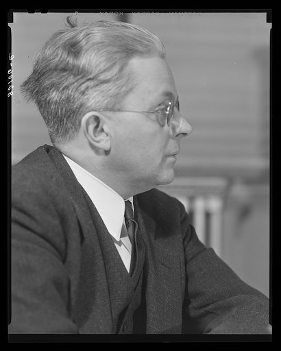 Washington, D.C. Portrait of Roy E. Stryker, photograph chief of the FSA (Farm Security Administration)