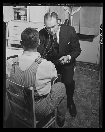 Untitled photo, possibly related to: Washington, D.C. Self-help client getting medical examination before he applies for work