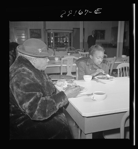 Washington, D.C. Dinner in the self-help cafeteria