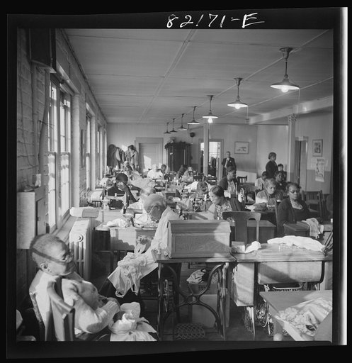 Washington, D.C. Sewing room in the self-help exchange