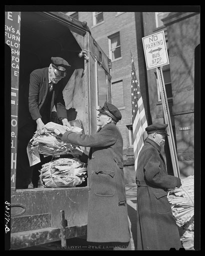 Washington, D.C. Salvage truck unloading in front of self-help exchange