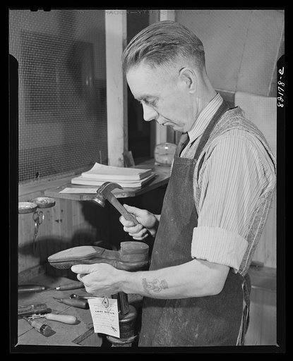 Washington, D.C. Shoe repair shop in the self-help exchange