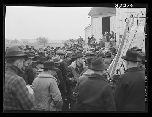 Untitled photo, possibly related to: Lancaster County, Pennsylvania. Farm auction