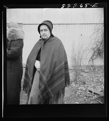Lancaster County, Pennsylvania. Amish women at farm auction