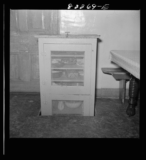 Blue Ball, (vicinity). Lancaster County, Pennsylvania. Dumbwaiter food safe which descends into the basement when not needed