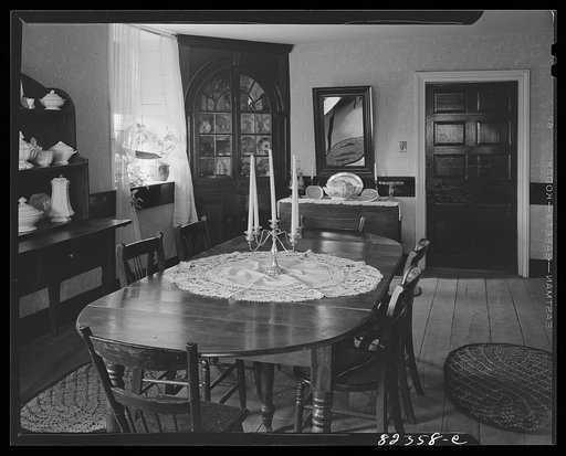Ephrata, Pennsylvania (vicinity). Dining room in Fry homestead
