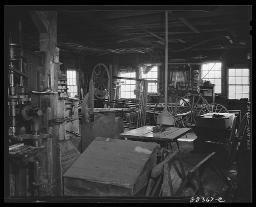 Intercourse, Pennsylvania (vicinity). Amish wagon shop
