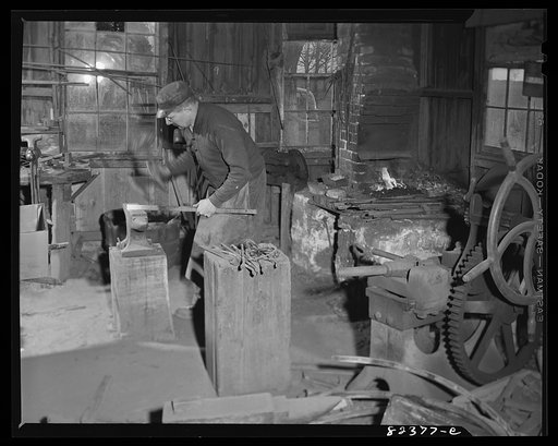 Intercourse, Pennsylvania (vicinity). Blacksmith shop in conjunction with Amish wagon shop