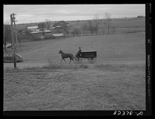 Blue Ball, Pennsylvania (vicinity). Mennonite funeral