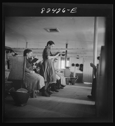 Hinkletown, Pennsylvania (vicinity). "Deutsch school" being held in a Mennonite church