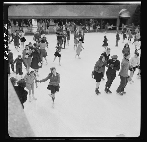 Untitled photo, possibly related to: New York, New York. Ice skating in Rockefeller Center