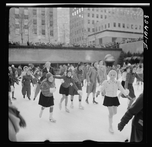 Untitled photo, possibly related to: New York, New York. Ice skating in Rockefeller Center