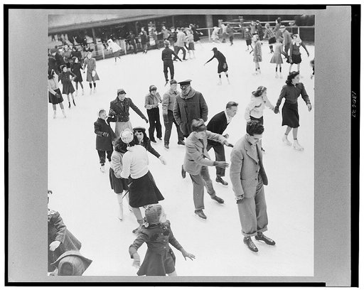 New York, New York. Ice skating in Rockefeller Center