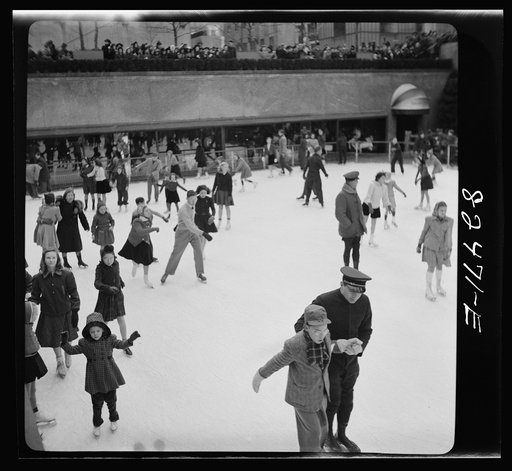 Untitled photo, possibly related to: New York, New York. Ice skating in Rockefeller Center