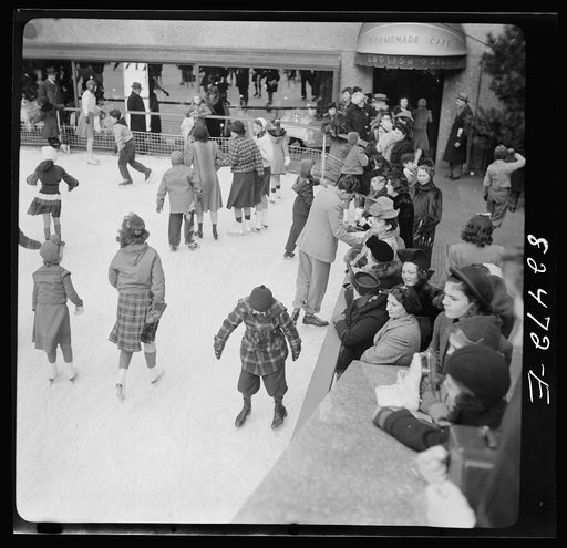 Untitled photo, possibly related to: New York, New York. Ice skating in Rockefeller Center