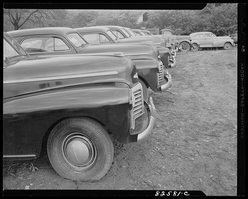 Vienna, Virginia (vicinity). "Frozen" cars stored on a farm