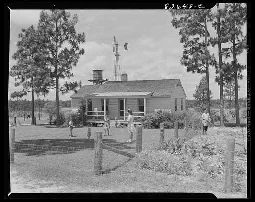 Escambia Farms, Florida. The McLelland farmstead on Sunday morning