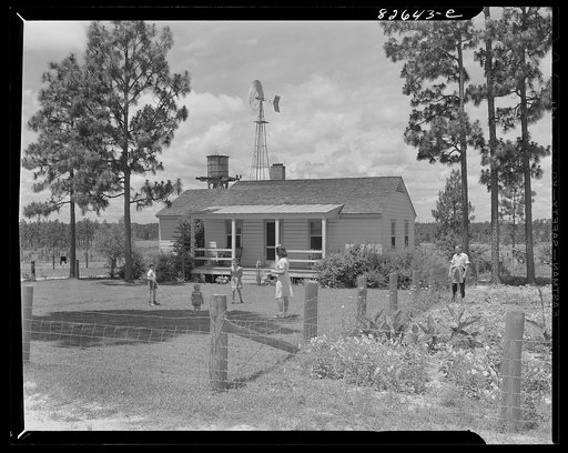 Untitled photo, possibly related to: Escambia Farms, Florida. The McLelland farmstead on Sunday morning