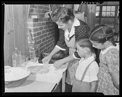 Untitled photo, possibly related to: Escambia Farms, Florida. Sunday morning in the McLelland kitchen. Making cookies for dinner