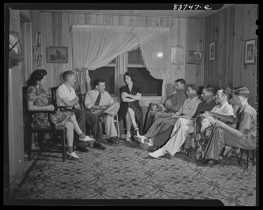 Escambia Farms, Florida. The Escambia farm cooperative having its weekly meeting