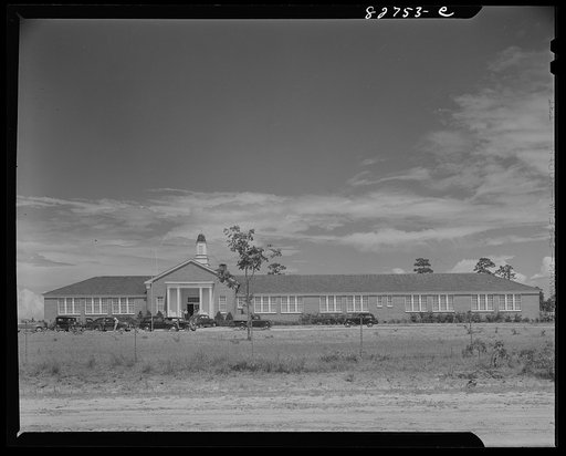 Escambia Farms, Florida. Grade school and community building