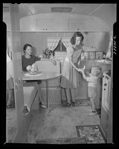 Childersburg, Alabama. Mrs. R.S. Peek, wife of defense construction worker solved her housing problem by buying a trailer