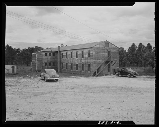 Childersburg, Alabama. Bunkhouse which accomodates a hundred workers