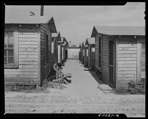 Childersburg. Alabama. Shack village built to accomodate defense workers who each pay thirty to forty dollars a month rental