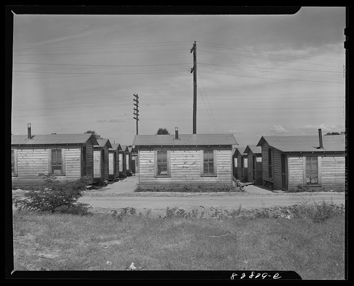 Childersburg. Alabama. Shack village built to accomodate defense workers who each pay thirty to forty dollars a month rental