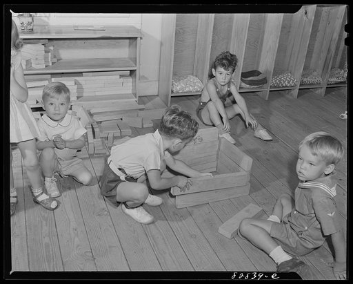 Untitled photo, possibly related to: Childersburg, Alabama. Lunch period in the WPA (Works Progress Administration) day nursey for defense workers' children