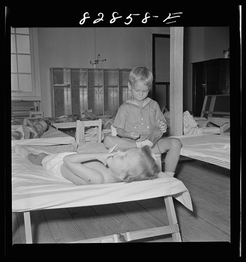 Untitled photo, possibly related to: Childersburg, Alabama. Rest period in WPA (Works Progress Administation) nursey for defense workers' children