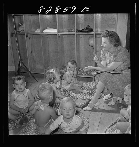 Untitled photo, possibly related to: Childersburg, Alabama. WPA (Works Progress Administration) day nursey for defense workers' children