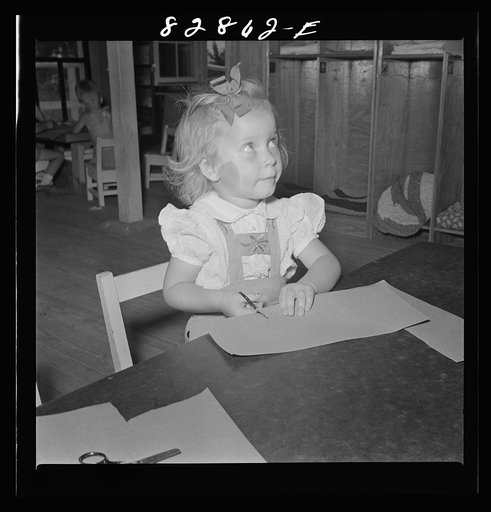 Childersburg, Alabama. Defense worker's child in WPA (Work Projects Administration) day nursery