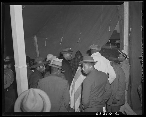 Untitled photo, possibly related to: Bridgeton, New Jersey. FSA (Farm Security Administration) agricultural workers' camp. Migrants arriving from Florida