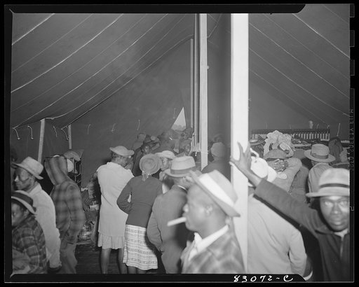 Untitled photo, possibly related to: Bridgeton, New Jersey. FSA (Farm Security Administration) agricultural workers' camp. Migrants arriving from Florida