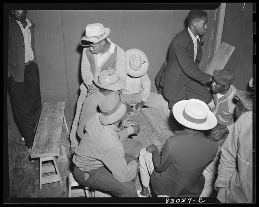 Untitled photo, possibly related to: Bridgeton, New Jersey. FSA (Farm Security Administration) agricultural workers' camp. Recreation tent