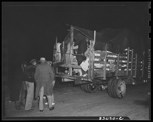 Bridgeton, New Jersey. FSA (Farm Security Administration) agricultural workers' camp. Migrants arriving from Florida