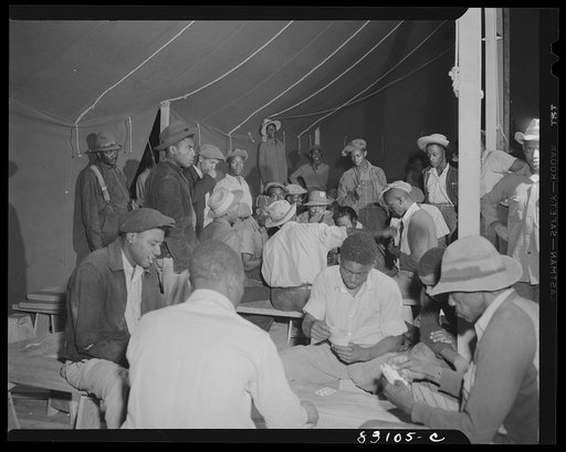 Bridgeton, New Jersey. FSA (Farm Security Administration) agricultural workers' camp. Recreation tent