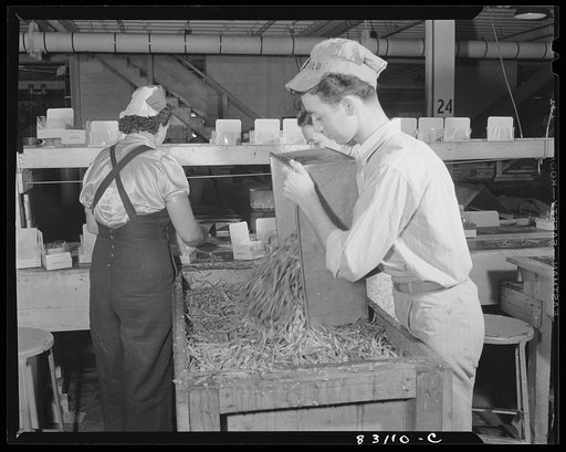 Bridgeton, New Jersey. Seabrook Farm. Packing Birds Eye frozen foods